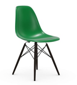 Vitra DSW Eames Plastic Side Chair - Untergestell Ahorn schwarz - grün--9