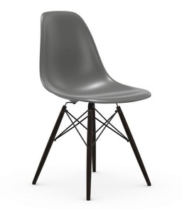 Vitra DSW Eames Plastic Side Chair - Untergestell Ahorn schwarz - grantigrau--7