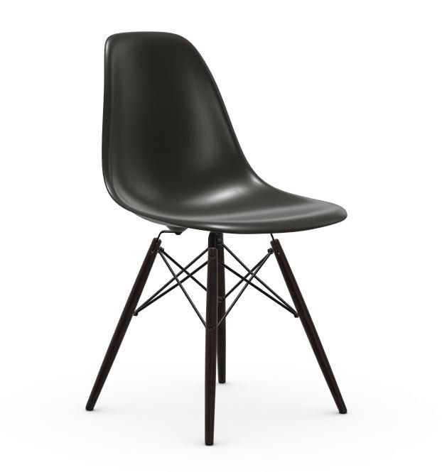 Vitra DSW Eames Plastic Side Chair - Untergestell Ahorn schwarz - schwarz--0