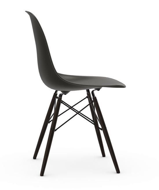Vitra DSW Eames Plastic Side Chair, Holzbeine Ahorn schwarz--1