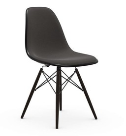 Vitra DSW Eames Plastic Side Chair - Untergestell Ahorn schwarz - schwarz - Vollpolsterung Hopsak dunkelgrau--18
