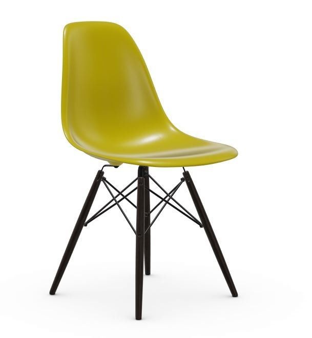 Vitra DSW Eames Plastic Side Chair - Untergestell Ahorn schwarz - senf--13