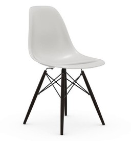 Vitra DSW Eames Plastic Side Chair - Untergestell Ahorn schwarz - weiss--3
