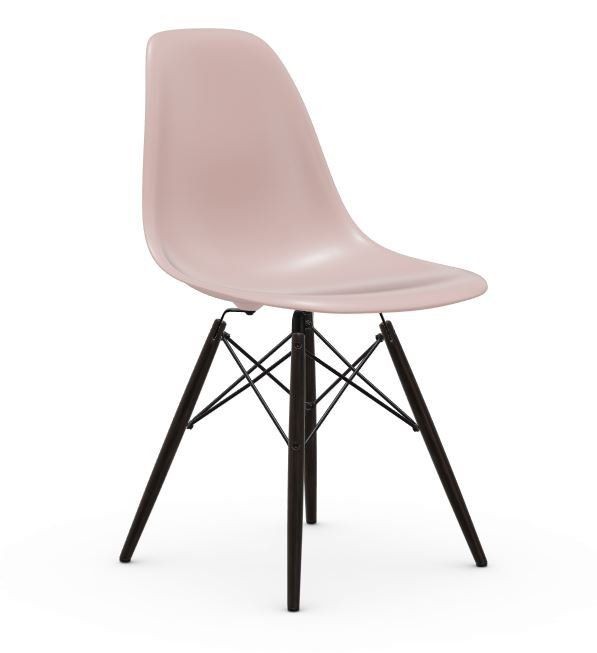 Vitra DSW Eames Plastic Side Chair - Untergestell Ahorn schwarz - zartrose--15