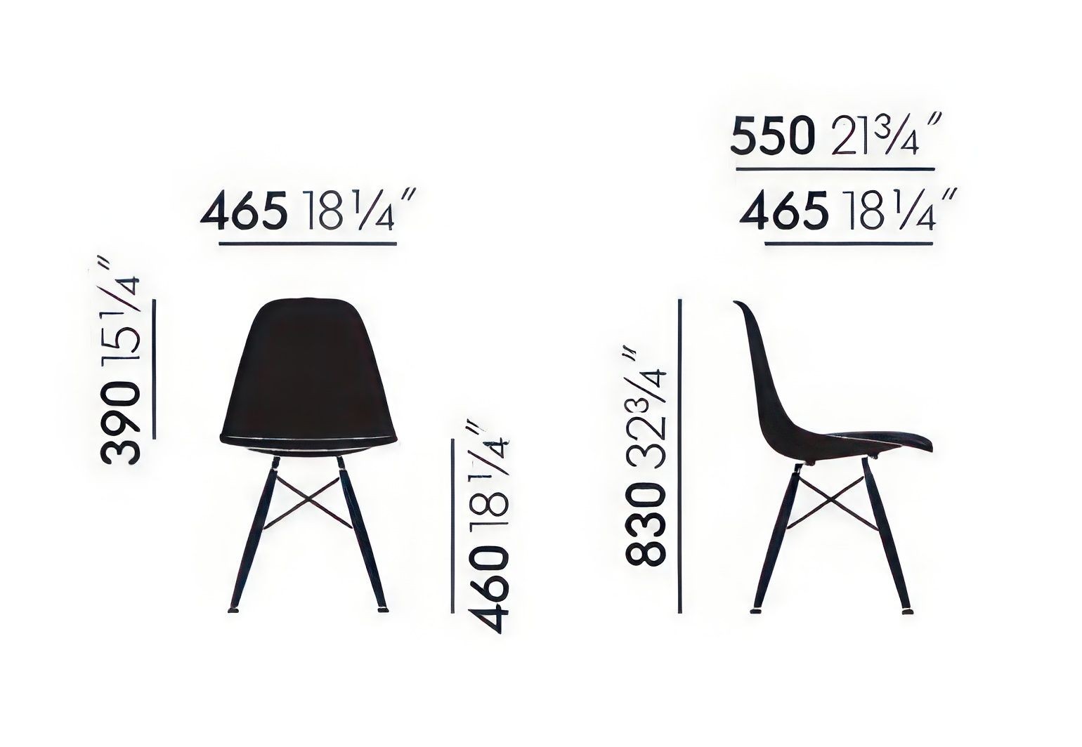 Vitra Eames Fiberglass Side Chair DSW Stuhl--29