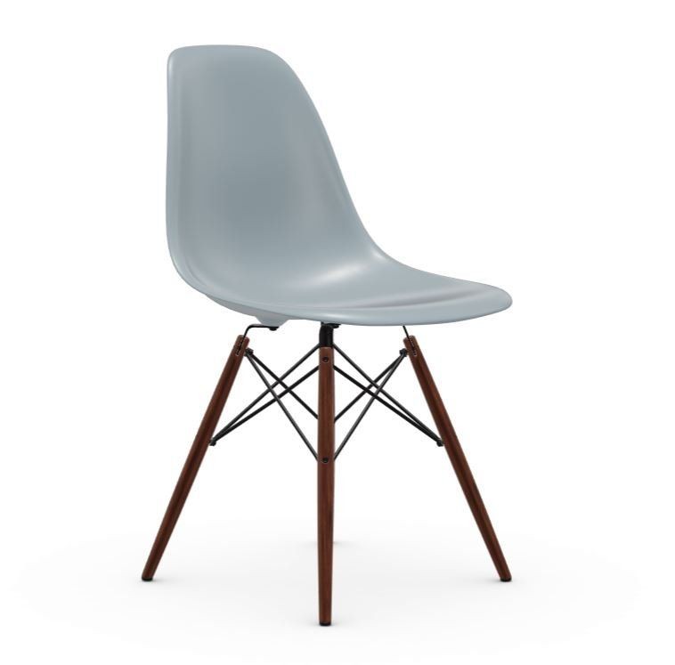 Vitra DSW Eames Plastic Side Chair - Untergestell Ahorn dunkel - eisgrau--6