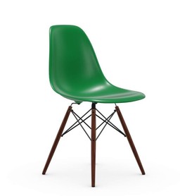 Vitra DSW Eames Plastic Side Chair - Untergestell Ahorn dunkel - grün--10