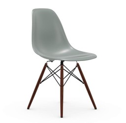 Vitra DSW Eames Plastic Side Chair - Untergestell Ahorn dunkel - hellgrau--7
