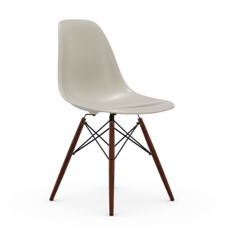Vitra DSW Eames Plastic Side Chair - Untergestell Ahorn dunkel - kieselgrau--5