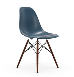 Vitra DSW Eames Plastic Side Chair - Untergestell Ahorn dunkel - meerblau--9