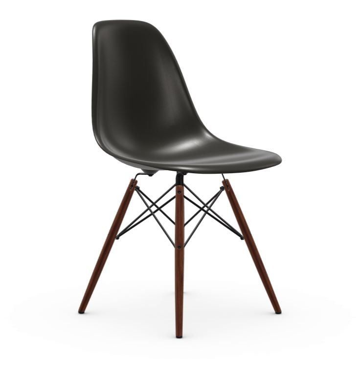 Vitra DSW Eames Plastic Side Chair - Untergestell Ahorn dunkel - schwarz--0
