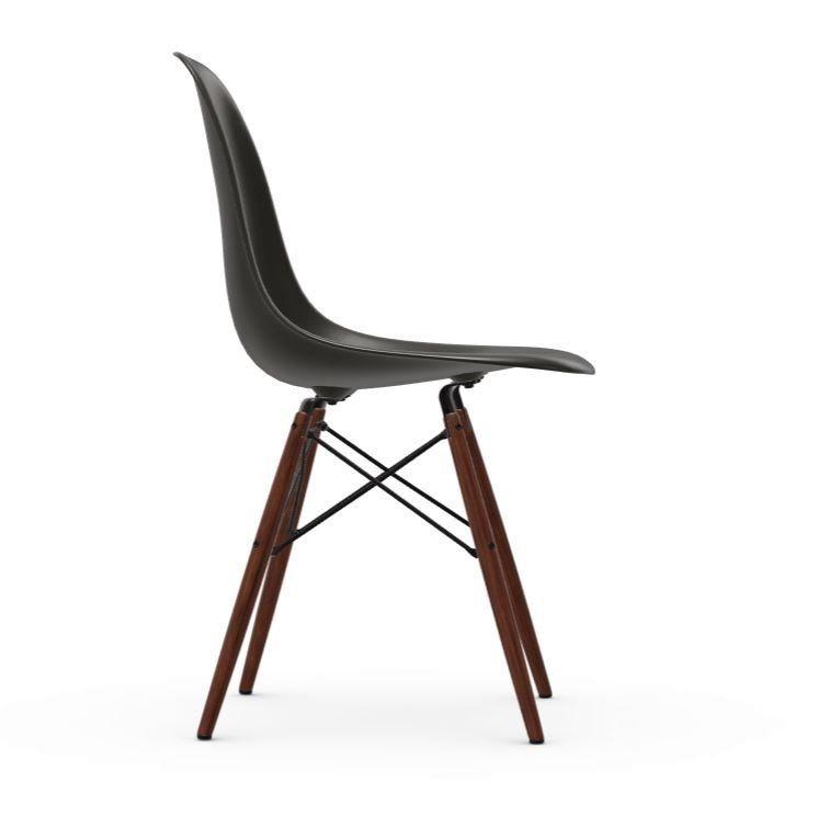 Vitra DSW Eames Plastic Side Chair - Untergestell Ahorn dunkel - schwarz--1