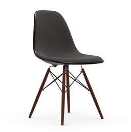 Vitra DSW Eames Plastic Side Chair - Untergestell Ahorn dunkel - weiss - Vollpolster Hopsak dunkelgrau/nero--20