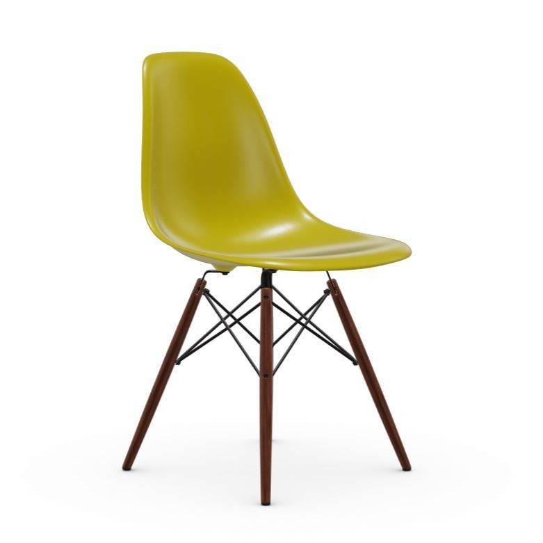 Vitra DSW Eames Plastic Side Chair - Untergestell Ahorn dunkel - senf--14