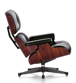 Vitra  Lounge Chair - Santos Palissander - Gestell Aluminium poliert /Seiten schwarz--1
