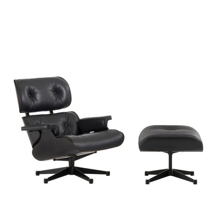 Vitra Lounge Chair & Ottoman Black--0