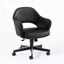 Knoll Saarinen Executive Arm Chair with Swivel Base - Volo, Black--12