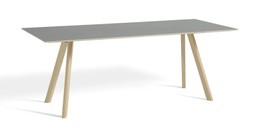 Hay CPH 30 Extendable Table - L200 X W90 X H74 CM - water based lacquered solid oak grey linoleum--1