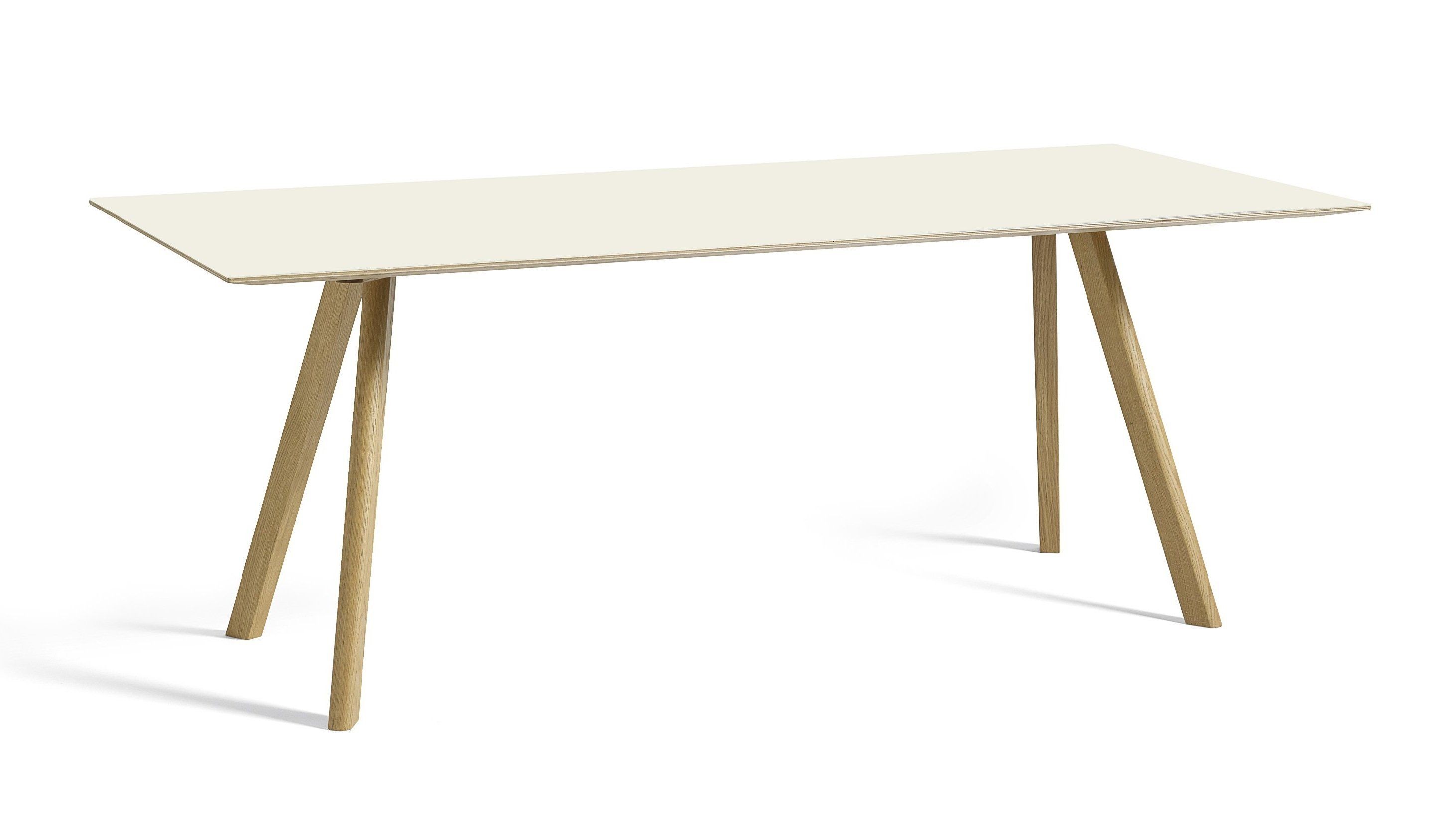 Hay CPH 30 Extendable Table - L200 X W90 X H74 CM - water based lacquered solid oak off white linoleum--2