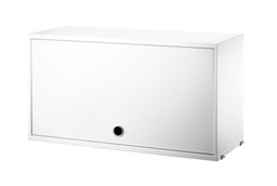 String Cabinet with Flip Door W78 x D30 x H42 cm - Weiss--13