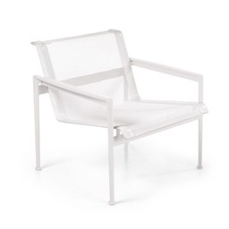 Knoll 1966 Lounge Chair - White with White Mesh & Strap--1
