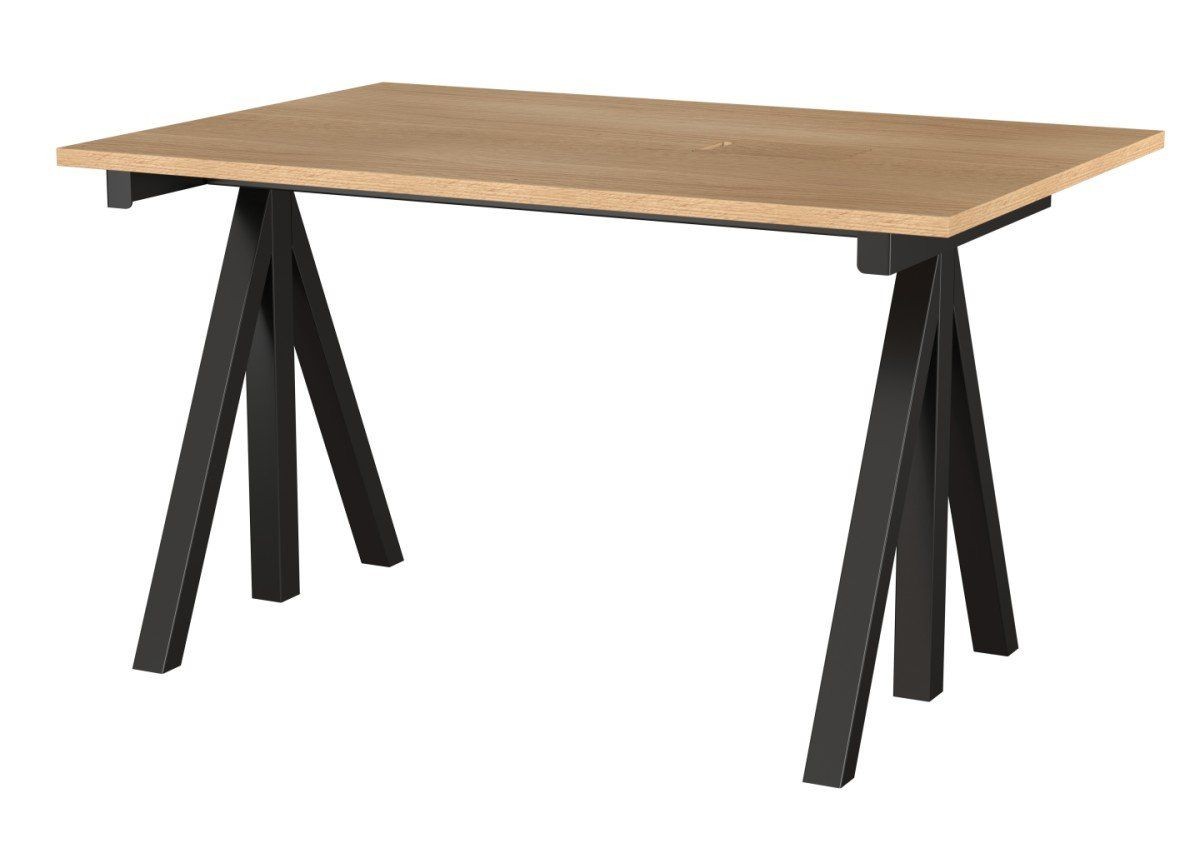 String Work Desks - Eiche / Schwarz - 120x78--12
