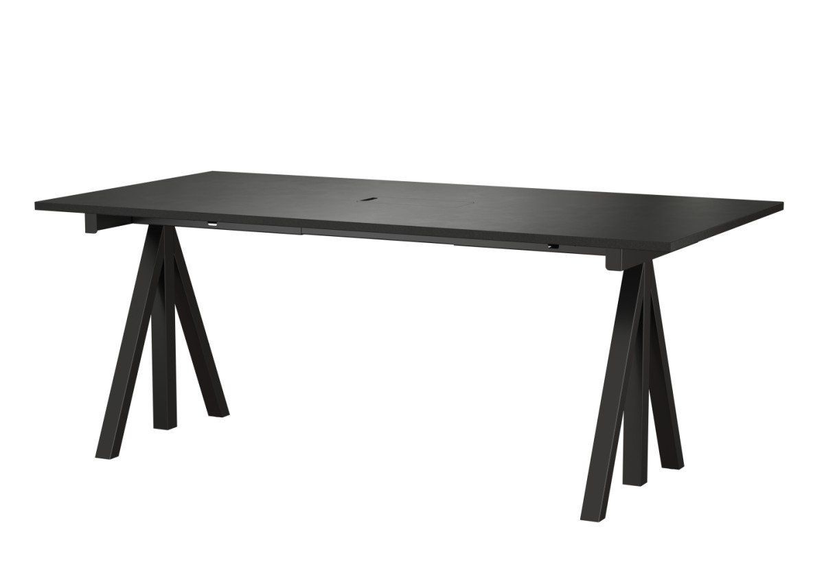 String Work Desks - Schwarz / Schwarz - 180x90--11