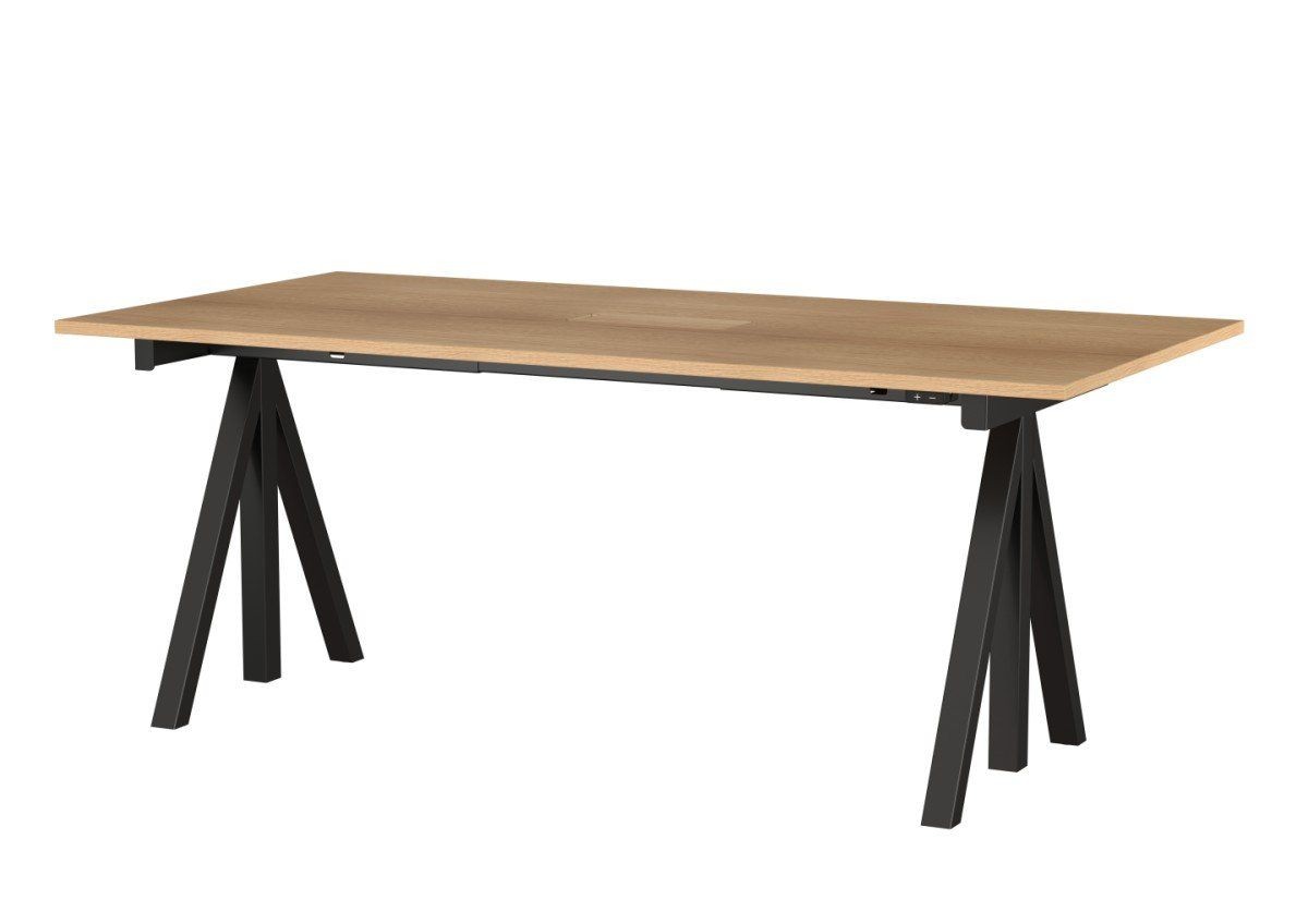 String Work Desks - Eiche / Schwarz - 180x90--15