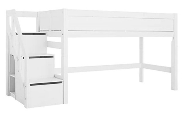 Lifetime Semi-High Bed With Stepladder - Hochbett Mit Treppe