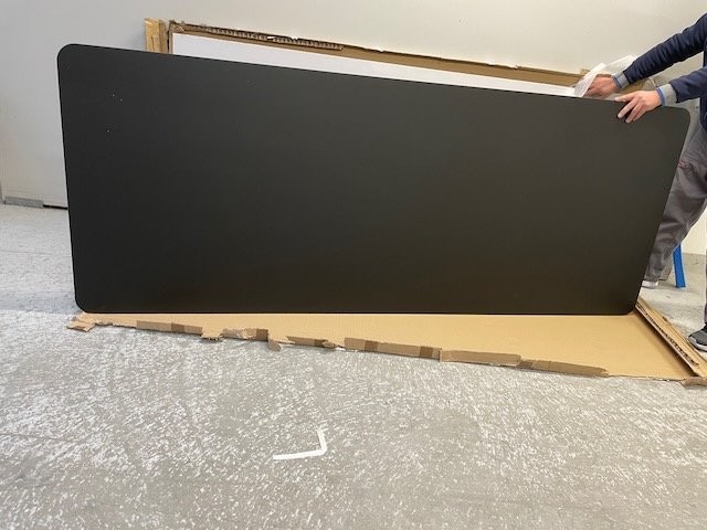 Houe Gate Dining Table - NUR TISCHPLATTE - 242 cm/Black Linoleum - Ausstellungsstück mit Defekt