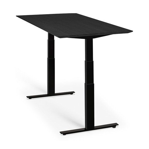 Ethnicraft Oak black table top - for Bok adjustable desk--1
