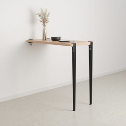 Tiptoe Wall-Mounted Bar Table - Eco-Certified Wood 120 cm - Graphite Black--6