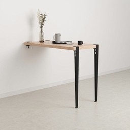 Tiptoe Wall-Mounted Dining Table - Eco - Certified Wood 120 cm - Graphite Black--6