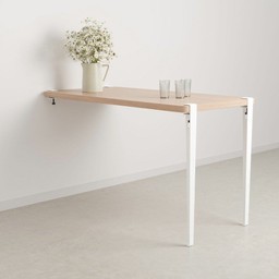 Tiptoe Wall-Mounted Dining Table - Eco - Certified Wood 150 cm - Cloudy White --12