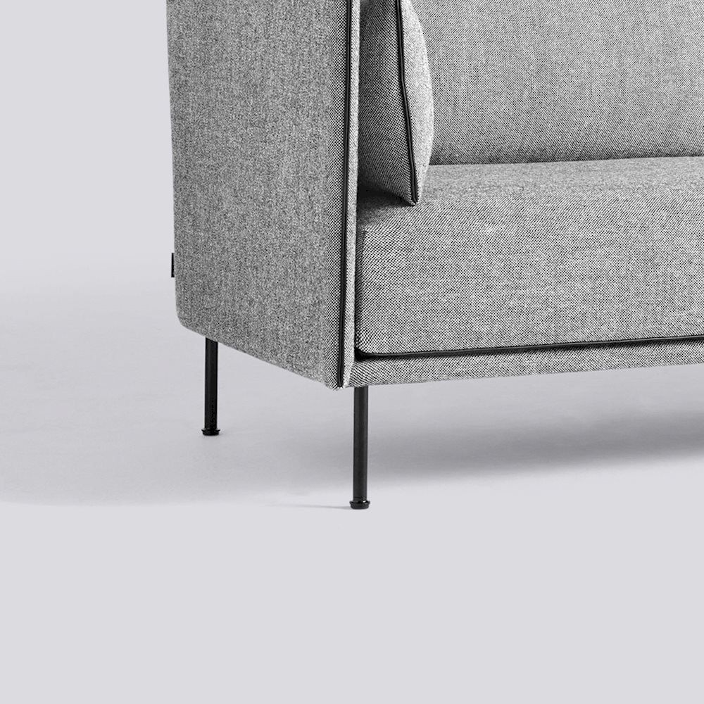 Hay Silhouette Sofa 2 Seater Mono - HALLINGDAL 130 / BLACK POWDER COATED STEEL--13