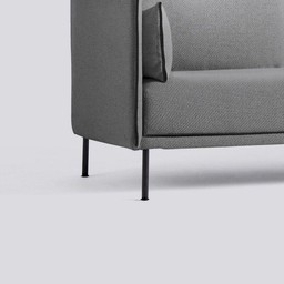 Hay Silhouette Sofa 2 Seater Mono - CODA 182 / BLACK POWDER COATED STEEL--5
