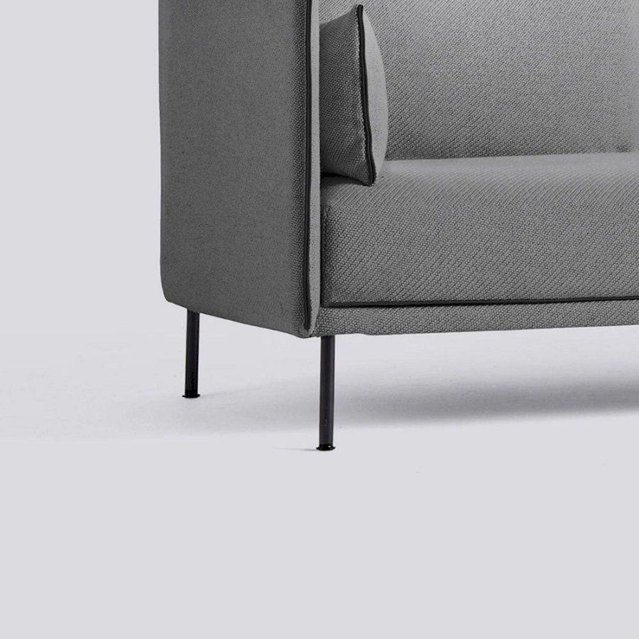 Hay Silhouette Sofa 2 Seater Mono - CODA 182 / BLACK POWDER COATED STEEL--5