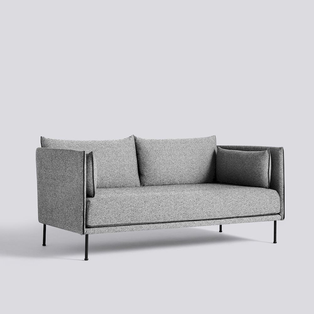 Hay Silhouette Sofa 2 Seater Mono - OLAVI BY HAY 03 / BLACK POWDER COATED STEEL--10