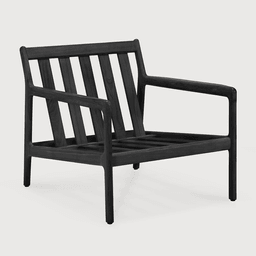 Ethnicraft Teak Jack Outdoor Lounge Chair - 76 cm - Black - without upholstery--21