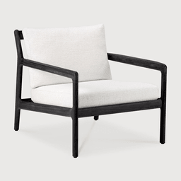 Ethnicraft Teak Jack Outdoor Lounge Chair - Black - Off White - 76 cm--11