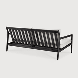 Ethnicraft Teak Jack Outdoor Lounge Chair - Black - Off White - 180 cm--27