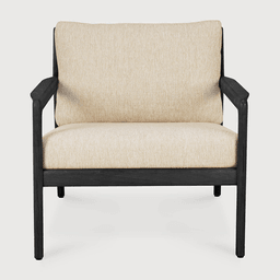 Ethnicraft Teak Jack Outdoor Lounge Chair - Black - Natural - 76 cm--16