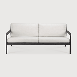 Ethnicraft Teak Jack Outdoor Lounge Chair - Black - Off White - 180 cm--25
