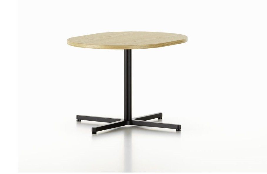 Vitra Soft Work Table 45 - Furnier Eiche hell/Rund, Ø 630 mm/mit Gleitern--1