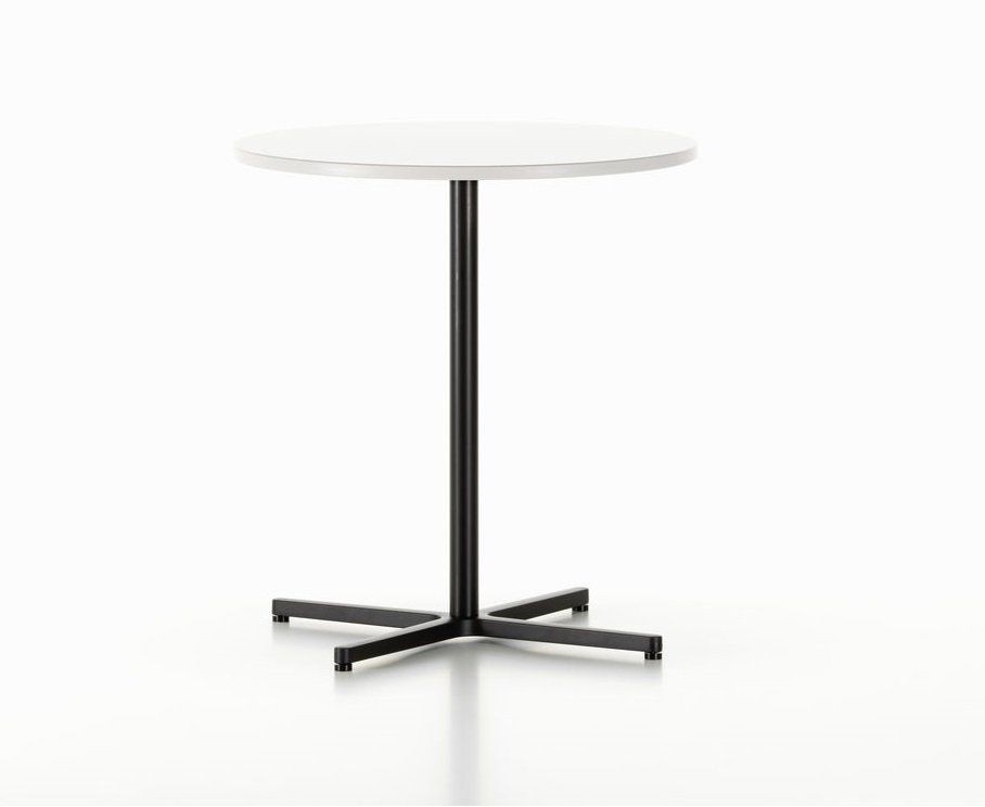 Vitra Soft Work Table 71 - Melamin soft light/Rund, Ø 630 mm/mit Gleitern--0