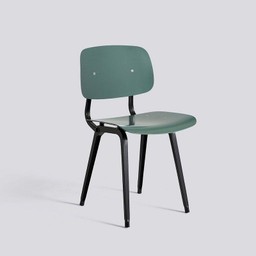 Hay Revolt Chair - Black Powder Coated Steel - Petrol Green--5