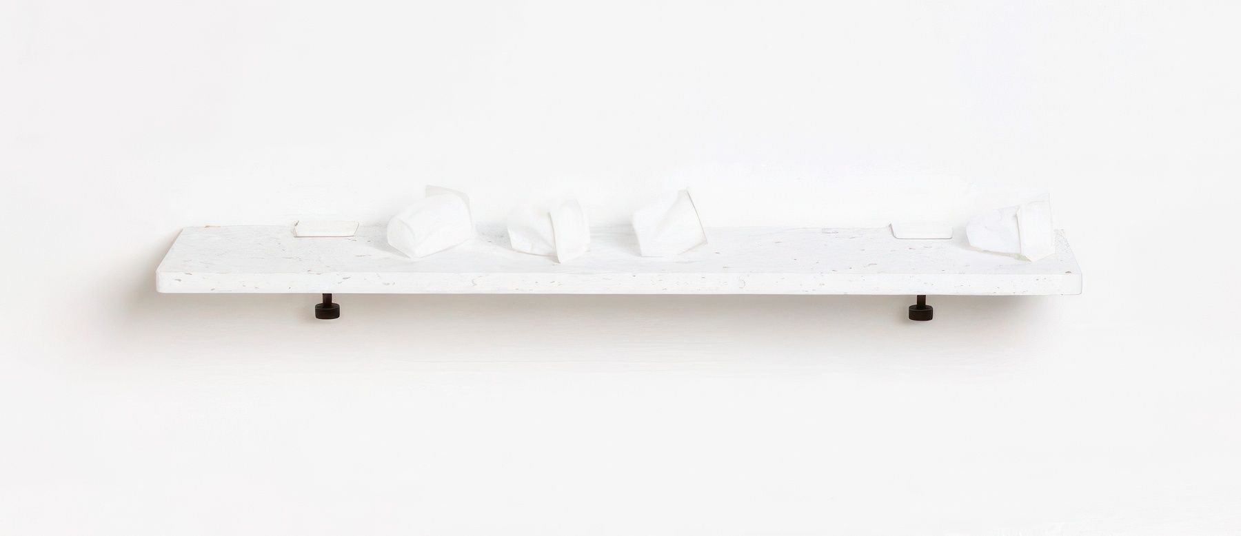 Tiptoe White Venezia Shelf In Recycled Plastic - 90x20 cm - Cloudy White --0