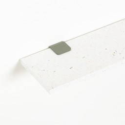 Tiptoe Bookshelf White Venezia In Recycled Plastic - 60x20 cm - Eucalyptus Grey--4