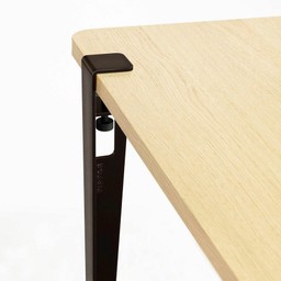Tiptoe Wall-Mounted Bar Table - Eco-Certified Wood 120 cm - Dark Steel--5