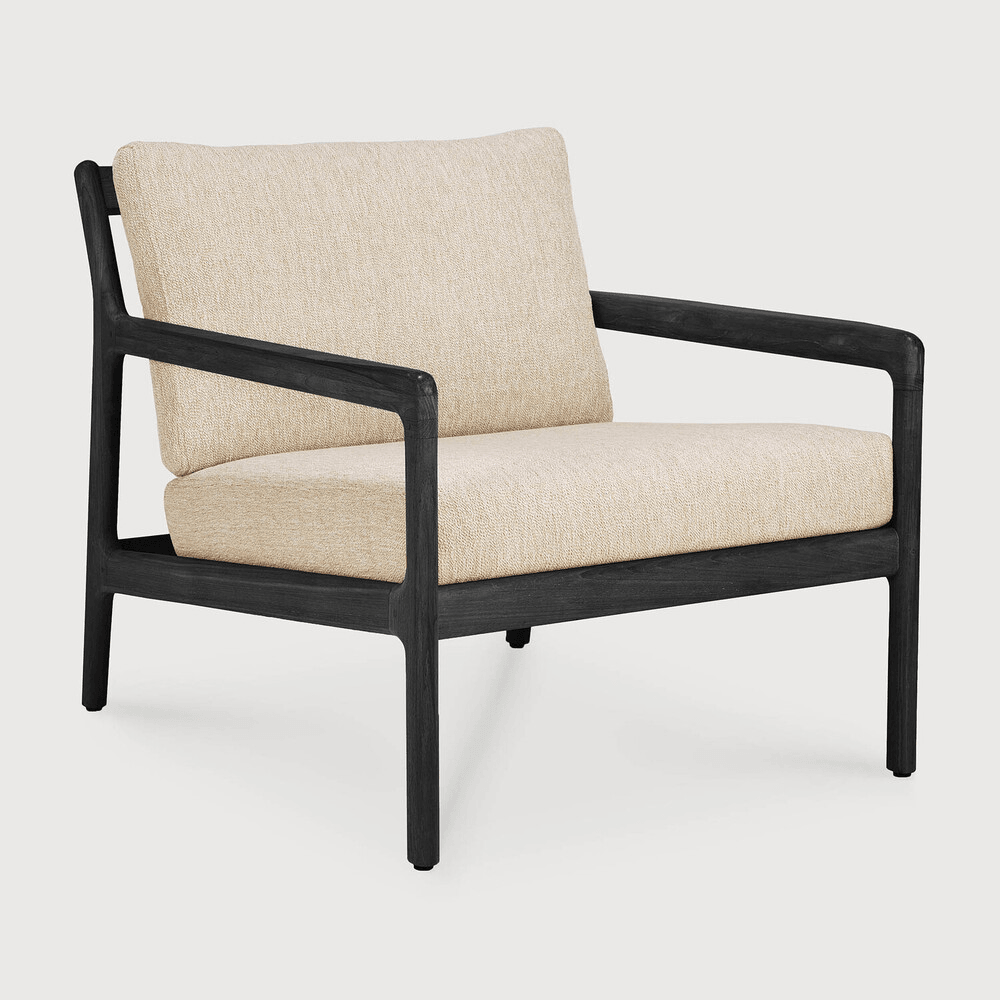 Ethnicraft Teak Jack Outdoor Lounge Chair - Black - Natural - 76 cm--15